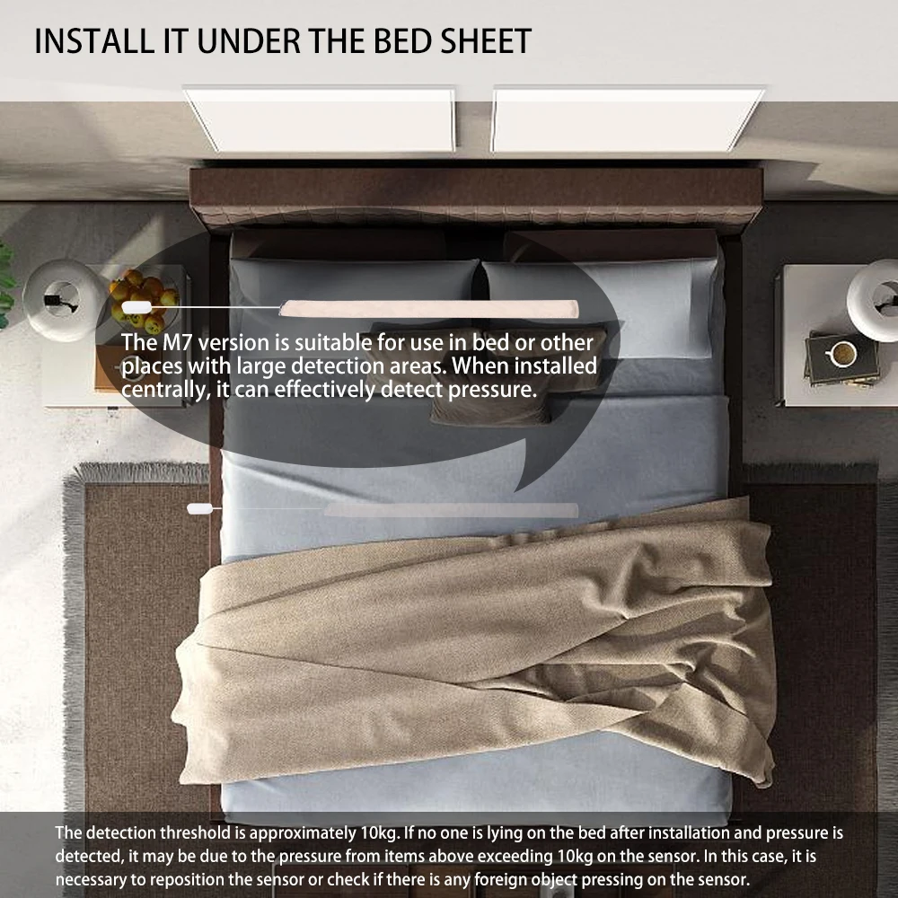 Zigbee Pressure Senor Occupancy/Presence Detector Stress Belt Hidden In Bed/Sofa Battery Powered Tuya Smart Life Home Automation image 5