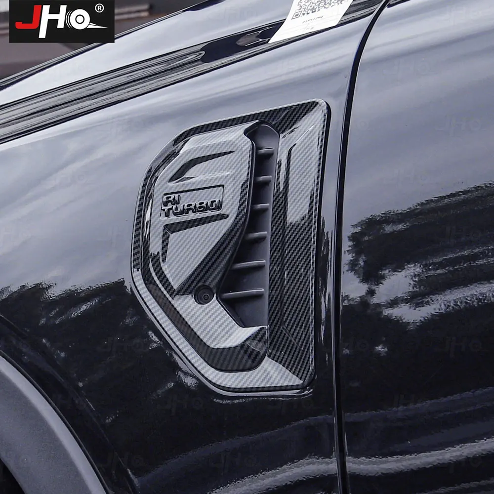 HO Carbon Grain Side Fender Air Vent Cover Trim Air Flow Intake Decorate for Ford RangerT9 2023 2024 2025 Exterior Accessories