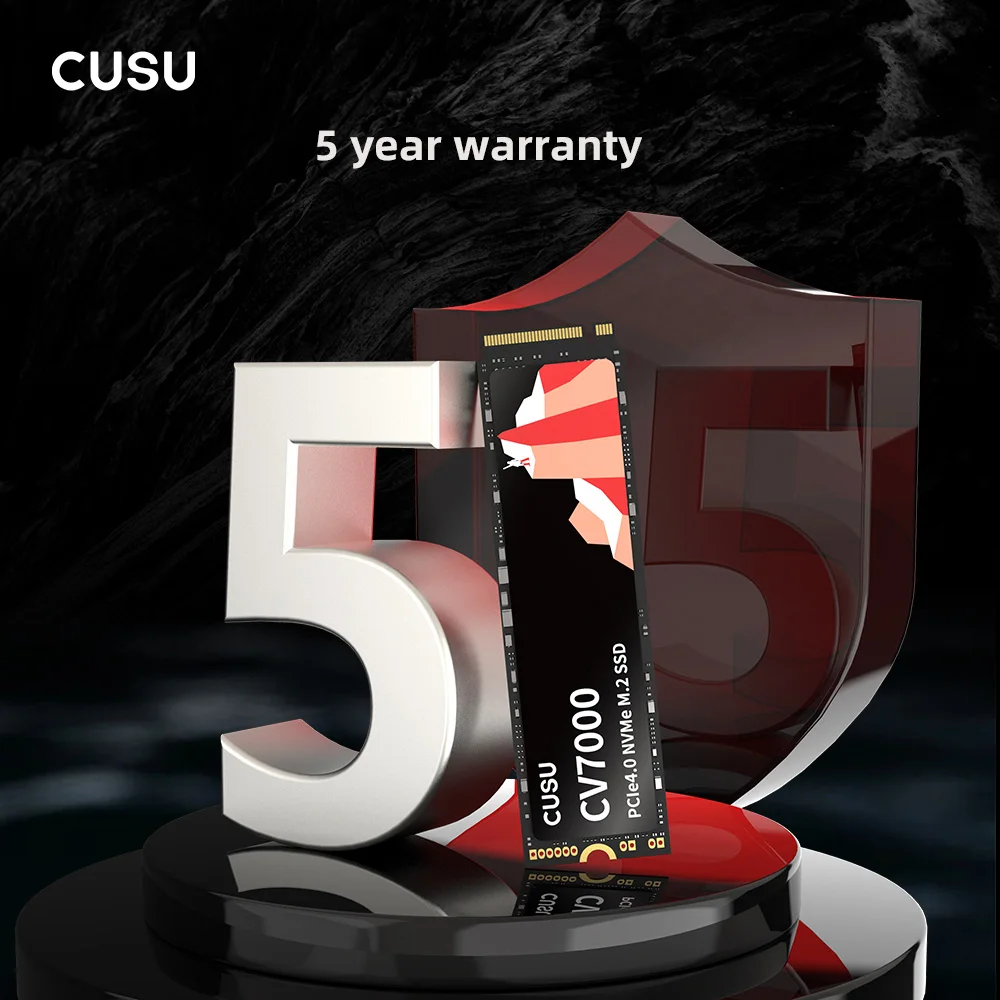 CUSU SSD 1TB 2TB M2 NVMe Dysk Twardy SSD M.2 PCIe4.0 x4 2280 Dysk Półprzewodnikowy do PS5 Laptopa Komputera Stacjonarnego