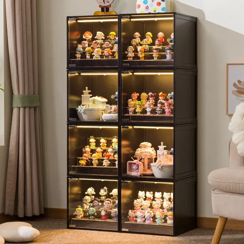 Figure Lego Display Cabinet Model Toy Gundam Shelf Imitation Acrylic Glass Transparent Display Box Premium Premium