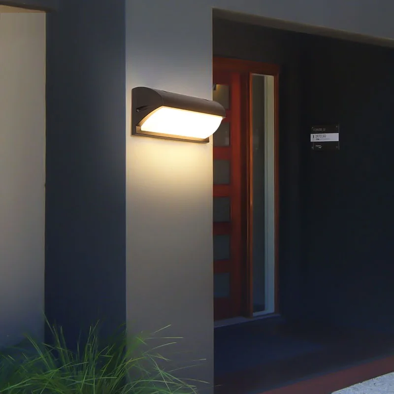 Outdoor Waterproof Led Wall Lamp IP65 Induction Door Head Light Balcony Courtyard Exterior Courtyard Patio Lighting