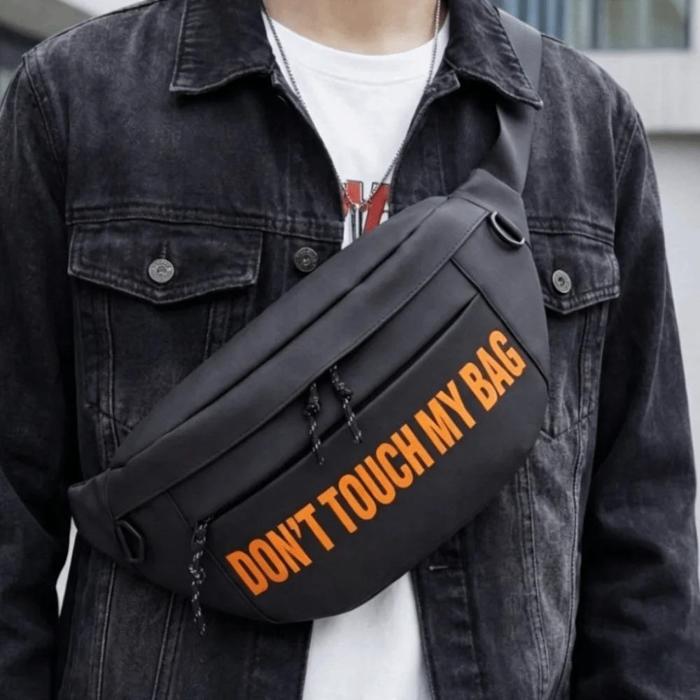 

Multifunctional Cycling Crossbody Bag Oxford Cloth Water Resistant Large Capacity Waist Bag Letter Streetwear Fanny Pack Unisex