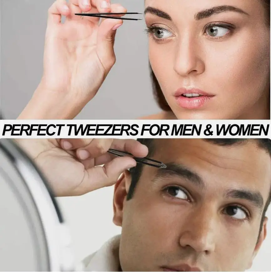 4Pcs Eyebrow tweezers for Pull out eyebrows trim eyebrows and pull out beards Stainless steel eyebrow clip Removal Makeup Tools