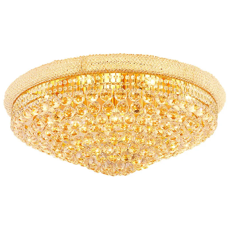 

European crystal lamp, living room, modern minimalist atmosphere, household ceiling lamp