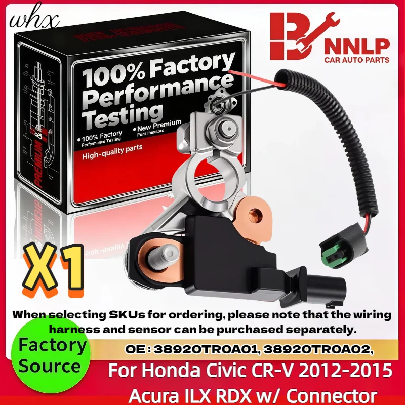 Sensor de corriente de batería con conector de cableado para Honda Civic CR-V Acura ILX RDX - Modelos 2012-2015 - Parte #   5S16130