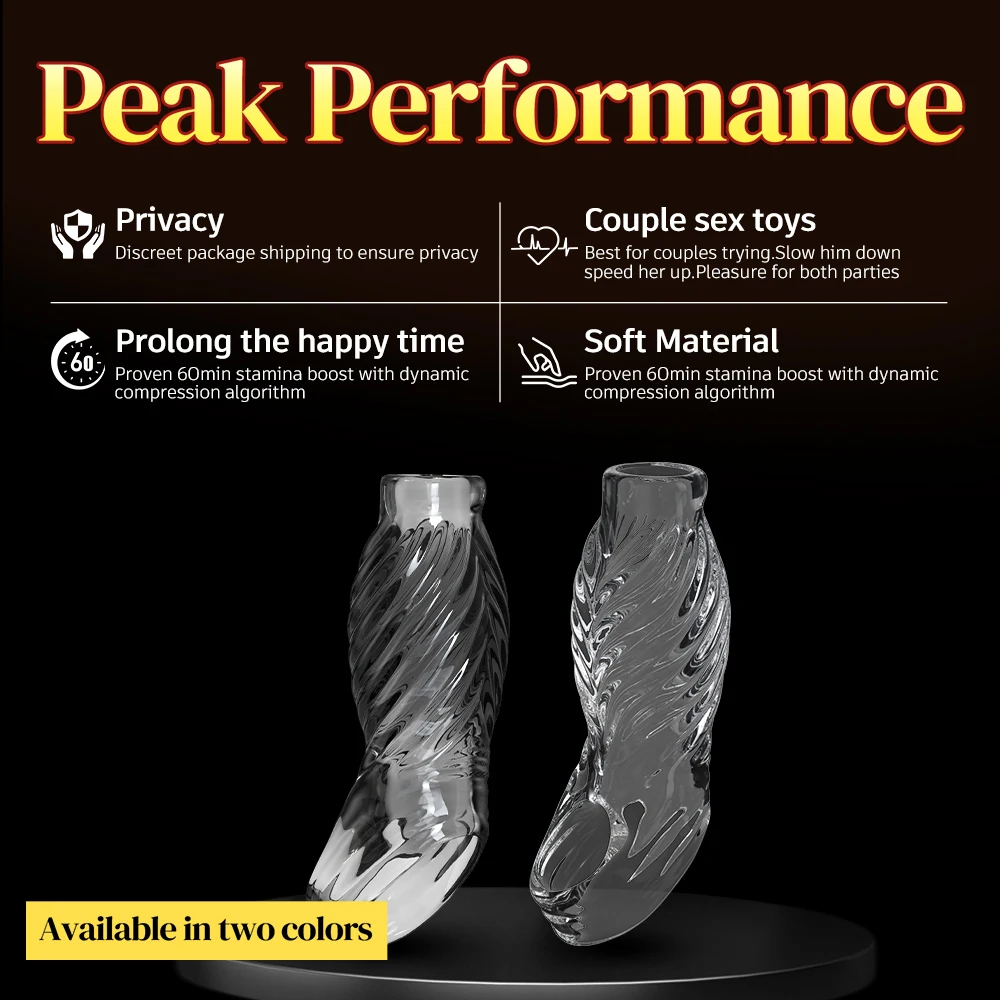 Penis Enlargement Sleeve Reusable Condoms Penis Extension Delay Ejaculation Dildo Cover Sex Toys for Men Adult Sex Products view 5