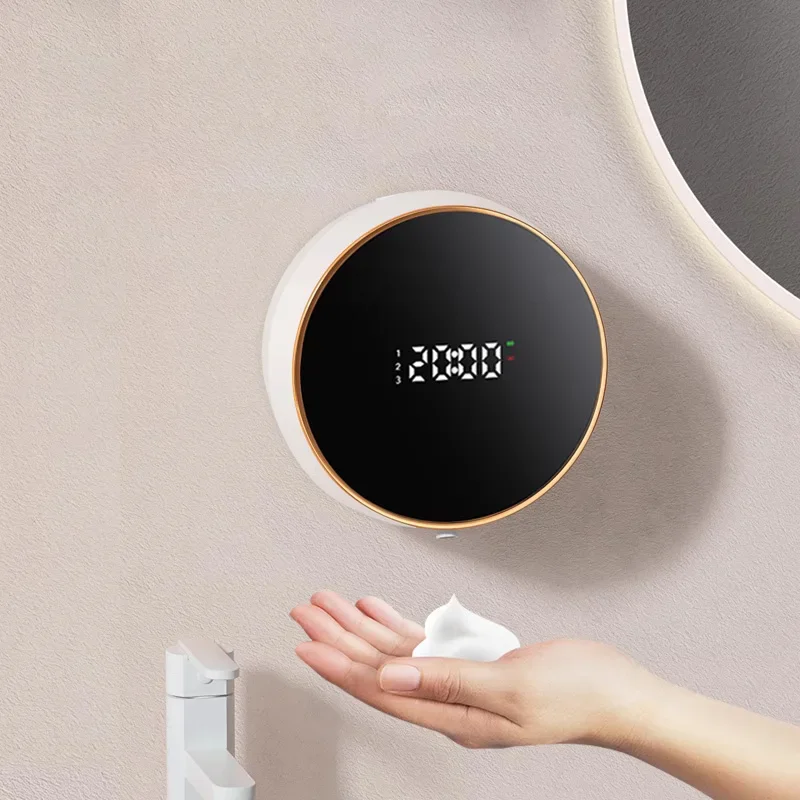 Automatic induction hand soap dispenser No punching wall mounted automatic foam charging antibacterial soap dispenser bathroom