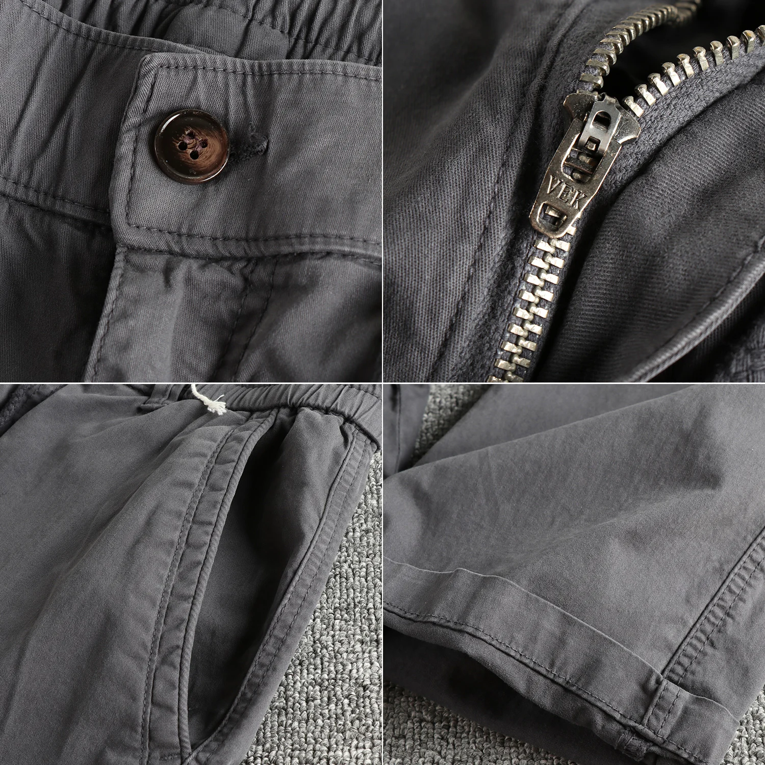 2025 Autunno New American Retro Twill intrecciato multitasche Comfort lavato tuta 97% cotone moda pantaloni casual dritti larghi