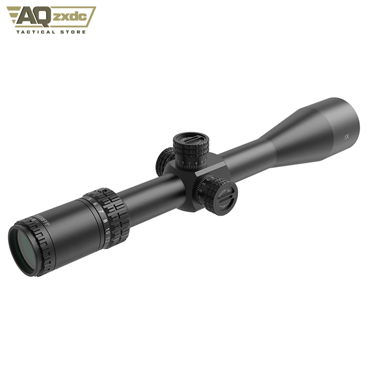 AQzxdc SK 5-25X50FFP Shockproof Tactical Scope Outdoor Hunting Scope Illuminated Scope Etched Glass Reticle Scopes & Accessorie