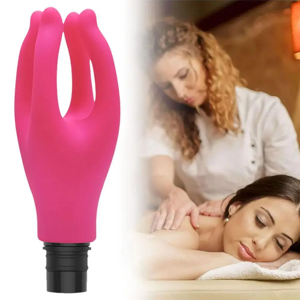 3Sizes Fascia Massager Head Massage Gun Heads With Material Fingers Water 4 Artificial Silicone Head Washable Massage H6K6