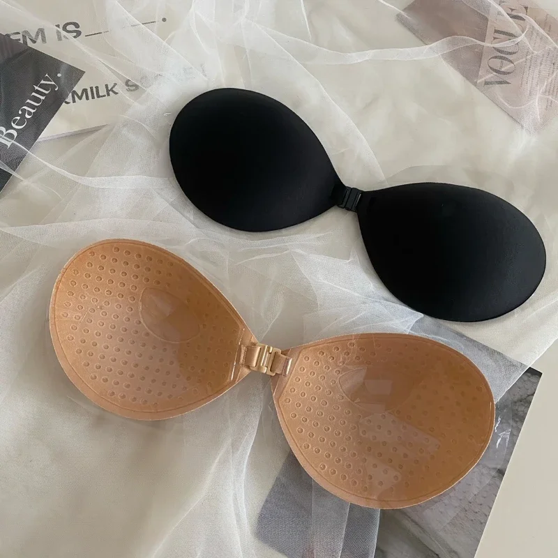 Invisible Strapless Adhesive Stick Bra Strapless Push Up Bras Women Lingerie Seamless Silicone Nipple Covers Bralette Underwear