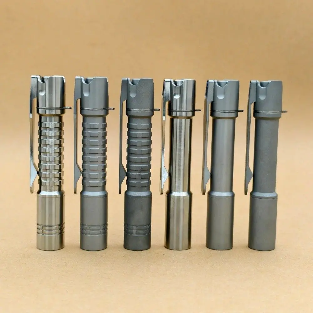 ReyLight MK3 Pineapple Mini Ti Flashlight EDC Torch Light ​Nichia 519a R9080 LED Flashlights with Rechargeable 10440 Battery