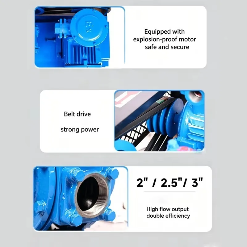 Fuel Control Vane Pump Hydraulic Oil Transfer Pump With Motor 2.5 Inch Petroleum Chemical Vane Pump YB-65
