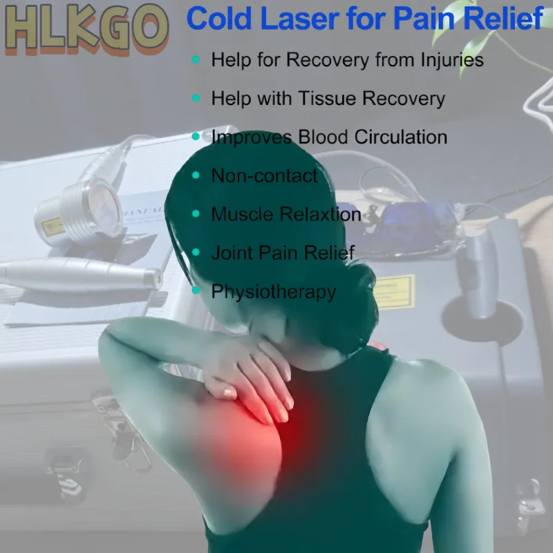 HLKGO Rechargeable Laser Therapy Device 808nm 650nm for Effective Treatment of Arthritis and Sciatica Pain
