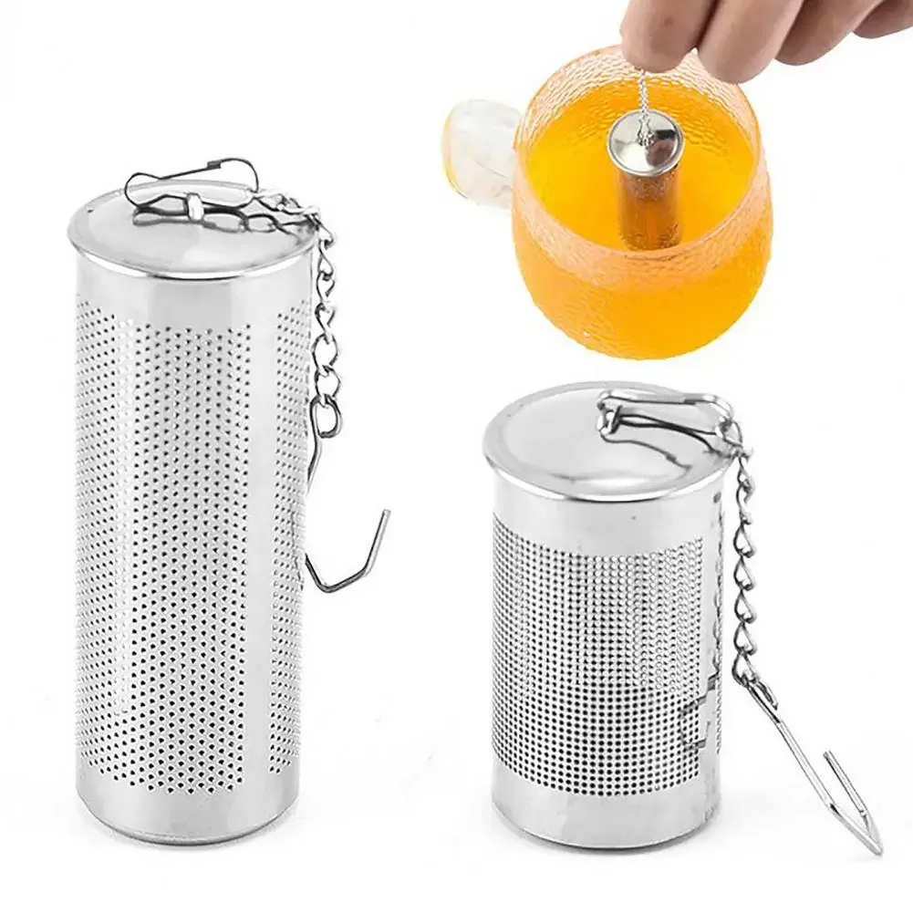 Infusor De Bola De Chá De Aço Inoxidável, Filtro De Chá Reutilizável, Tempero De Folha, Bule De Ervas, Filtro De Malha, Acessórios De Cozinha De Casa, 1Pc