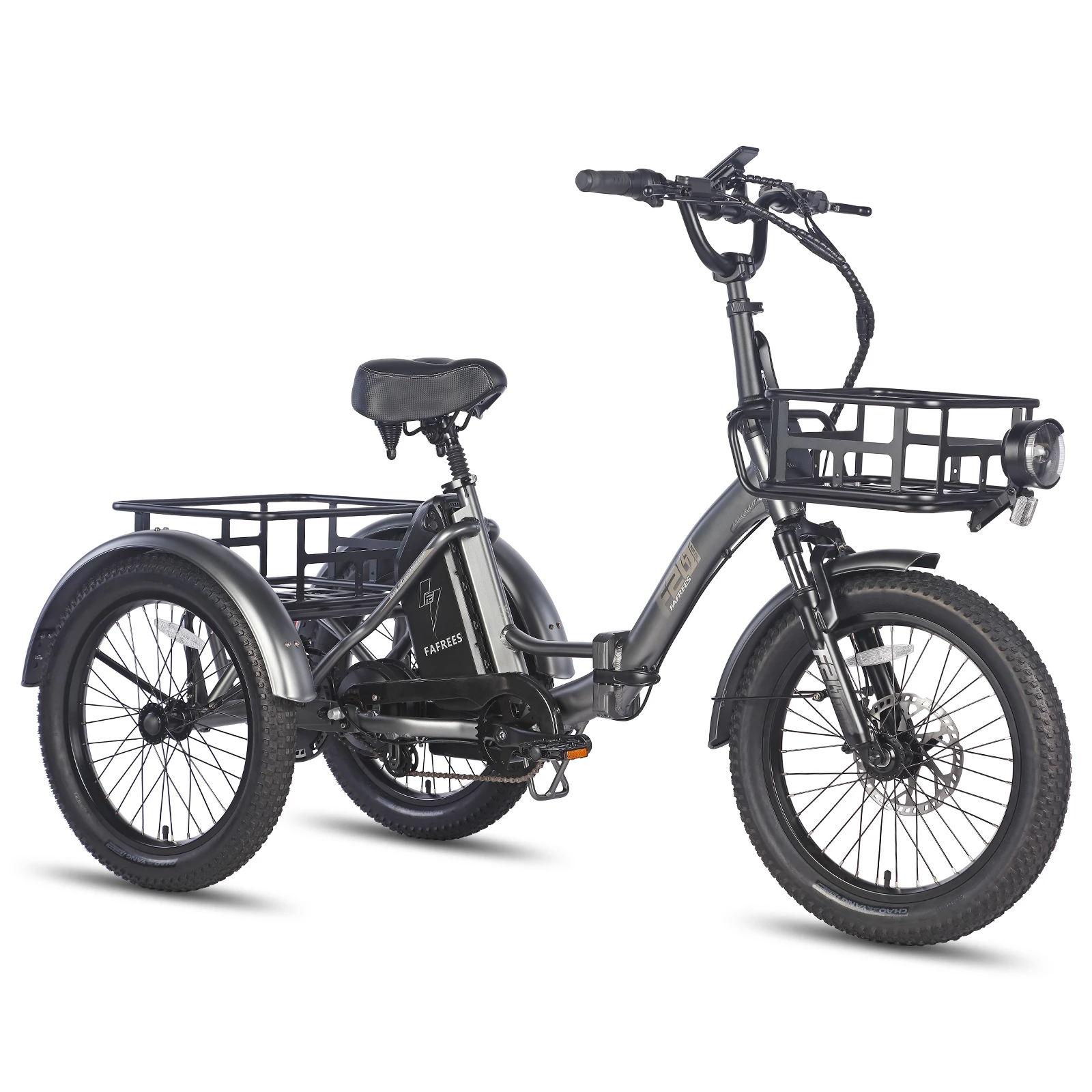 Fafrees F20 Mate Cargo Bike 20 Inch 48 V 18.2 Ah Battery, Electric Bicycle 180 kg, E Bike Tricycle for Adults, Folding Bike