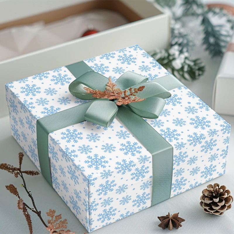 

3/5/10pcs Snowflake Theme Style Pattern Gift Packing Paper Birthday Party Celebration Decor Gift Box Packaging Party Supplies