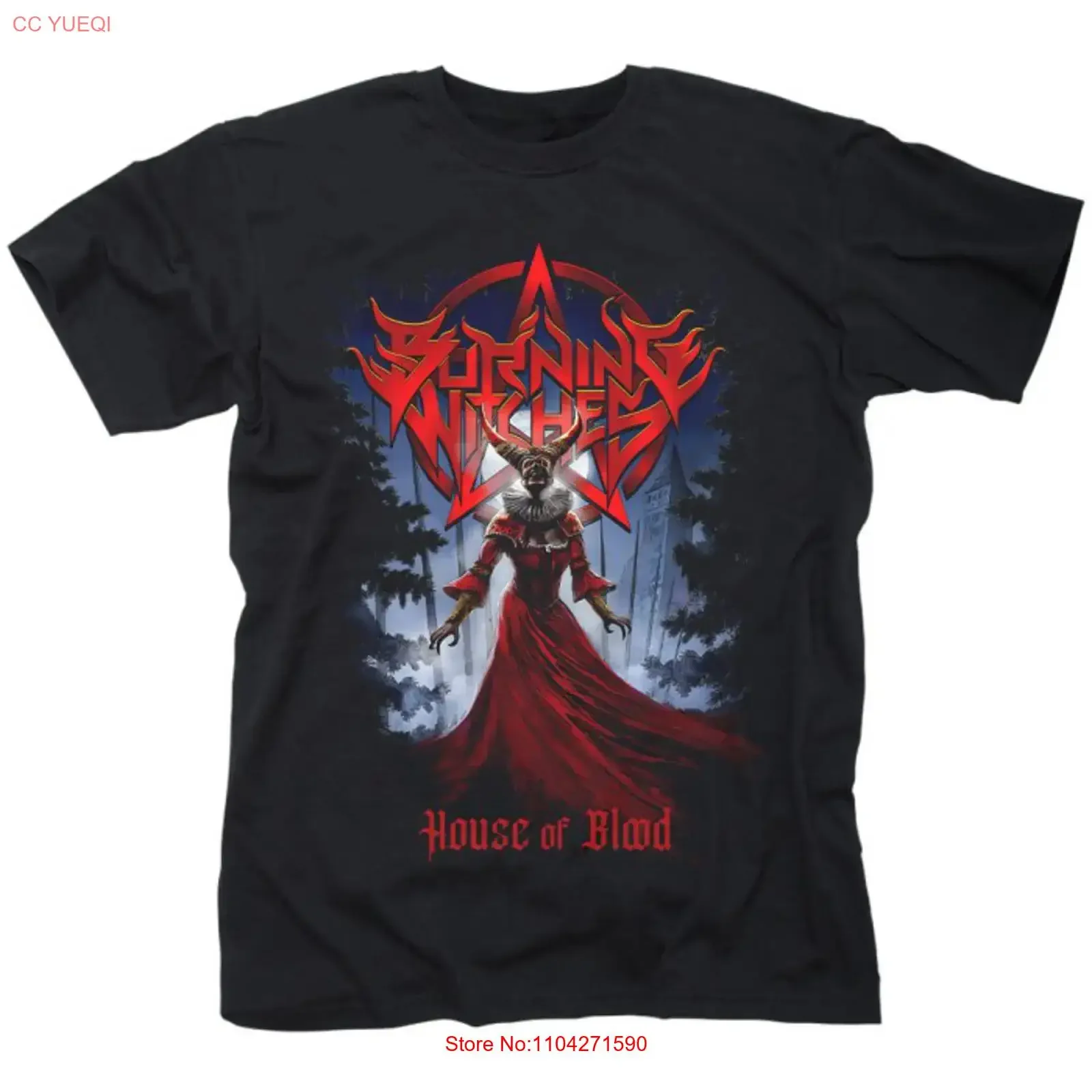 Burning Witches House Of Blood T shirt Allsize vintage Washed Comfortable Breathable fashion graphic designer clothes