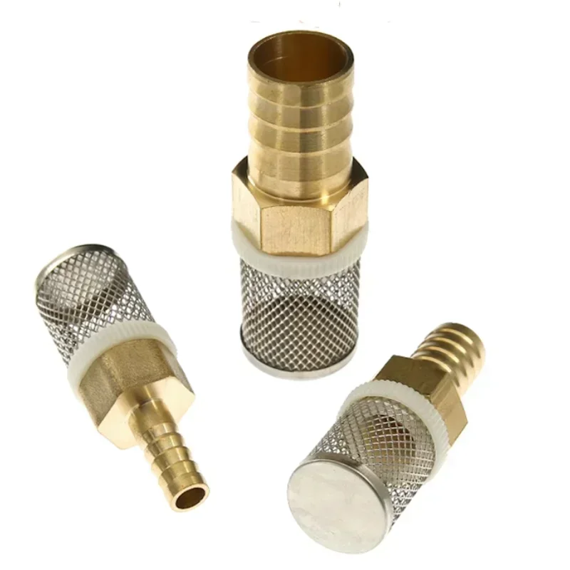 10mm 12mm 14mm 16mm 19mm 25mm 32mm OD Hose Barb Brass Water Pipe Strainer Filter Adapter Tank Pump Screens