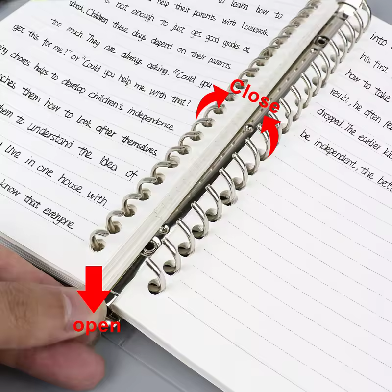 A4/B5/A5 Loose Leaf Refill Binder Notebook Blank/Line/Grid/Cornell Replacable Metal Ring Office&School Supplies Stationery - Image 3