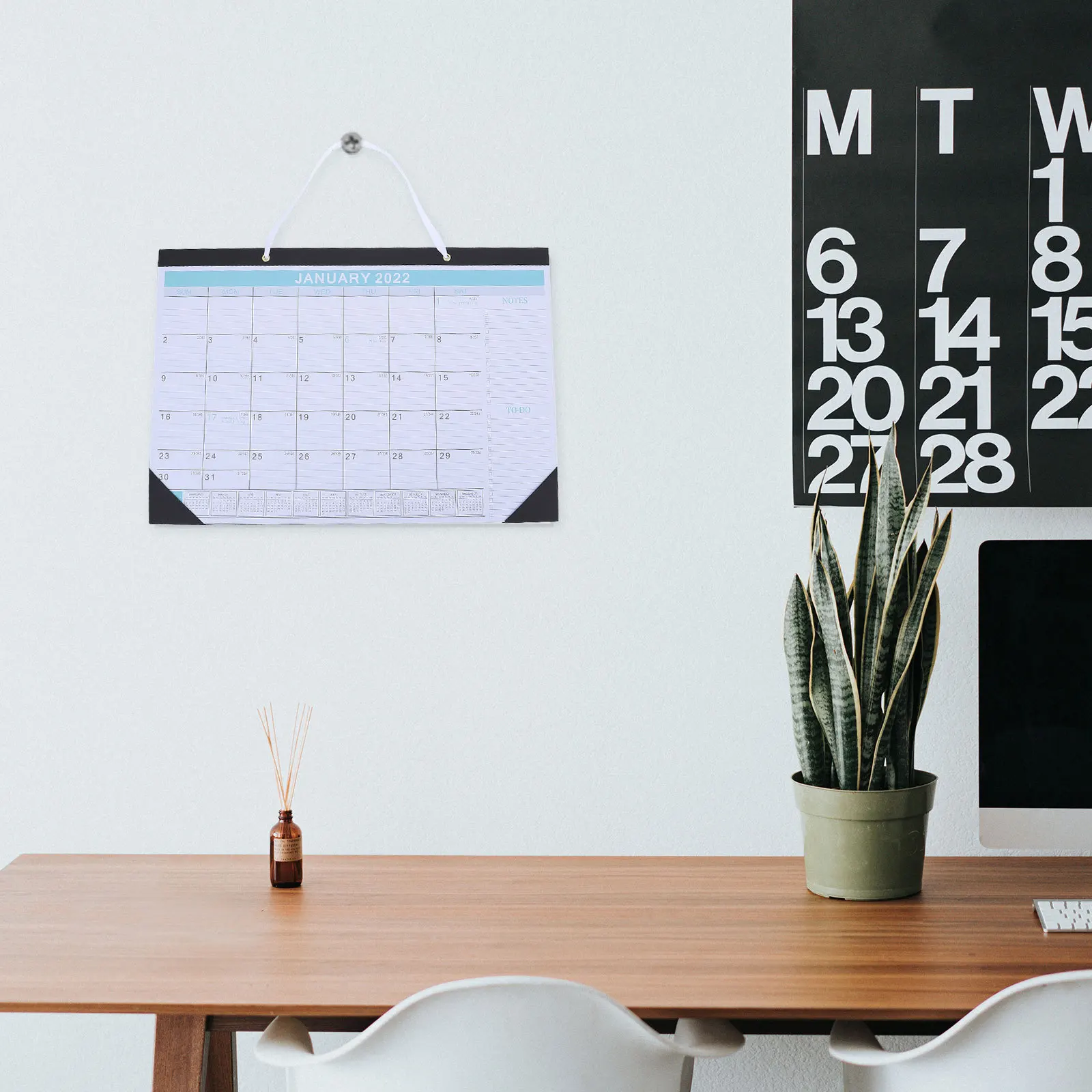 1 pezzo inglese 2022 calendario da parete sospeso materiale cartaceo pratico calendario da parete per ufficio con prendere appunti