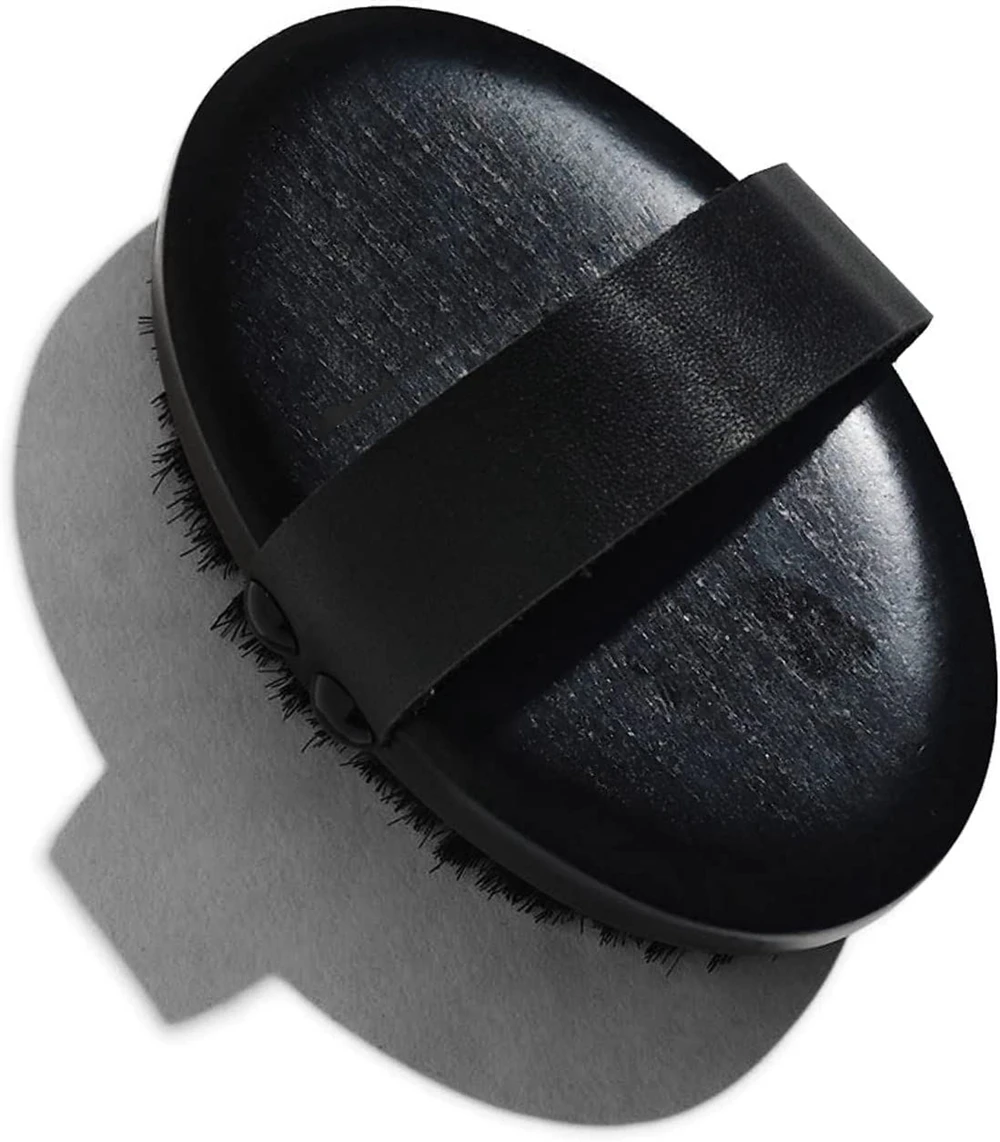 New Arrival Black Copper Dry Brush Exfoliate Reduce Stress Copper Bristle Brush Private Label Female and Man Body Bathing Brush