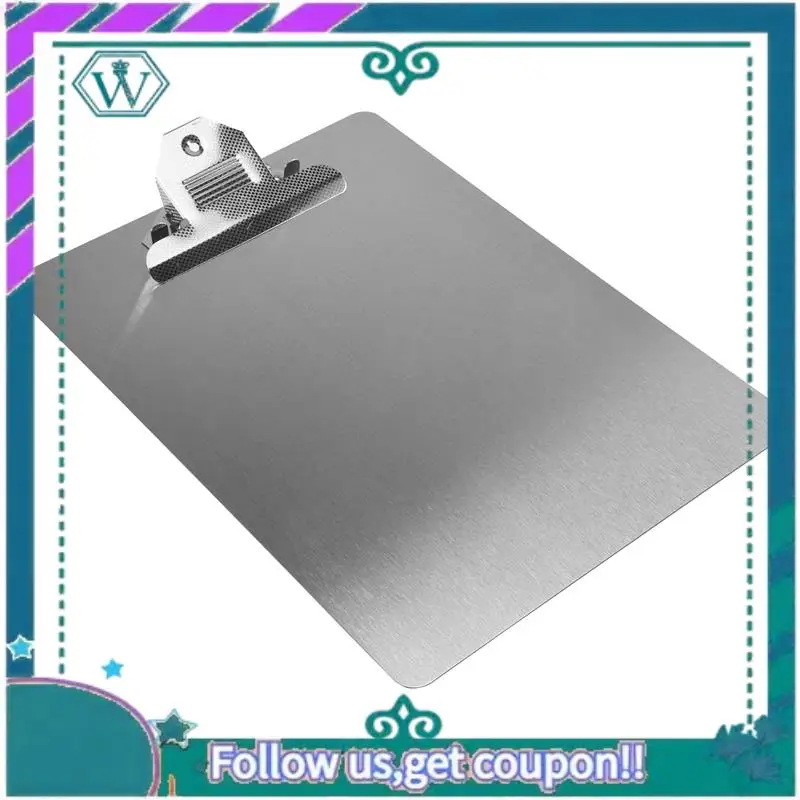 Upgraded File Folder Metal Clipboard A4 Stainless Steel Clip Board Organizer Binder Board Menu Splint For Office School Teach