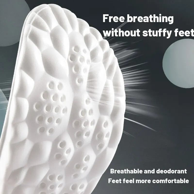 Sport Insoles for Shoes 4D Shock Absorption Deodorant Breathable Cushion Running Insoles for Feet Man Women image 4