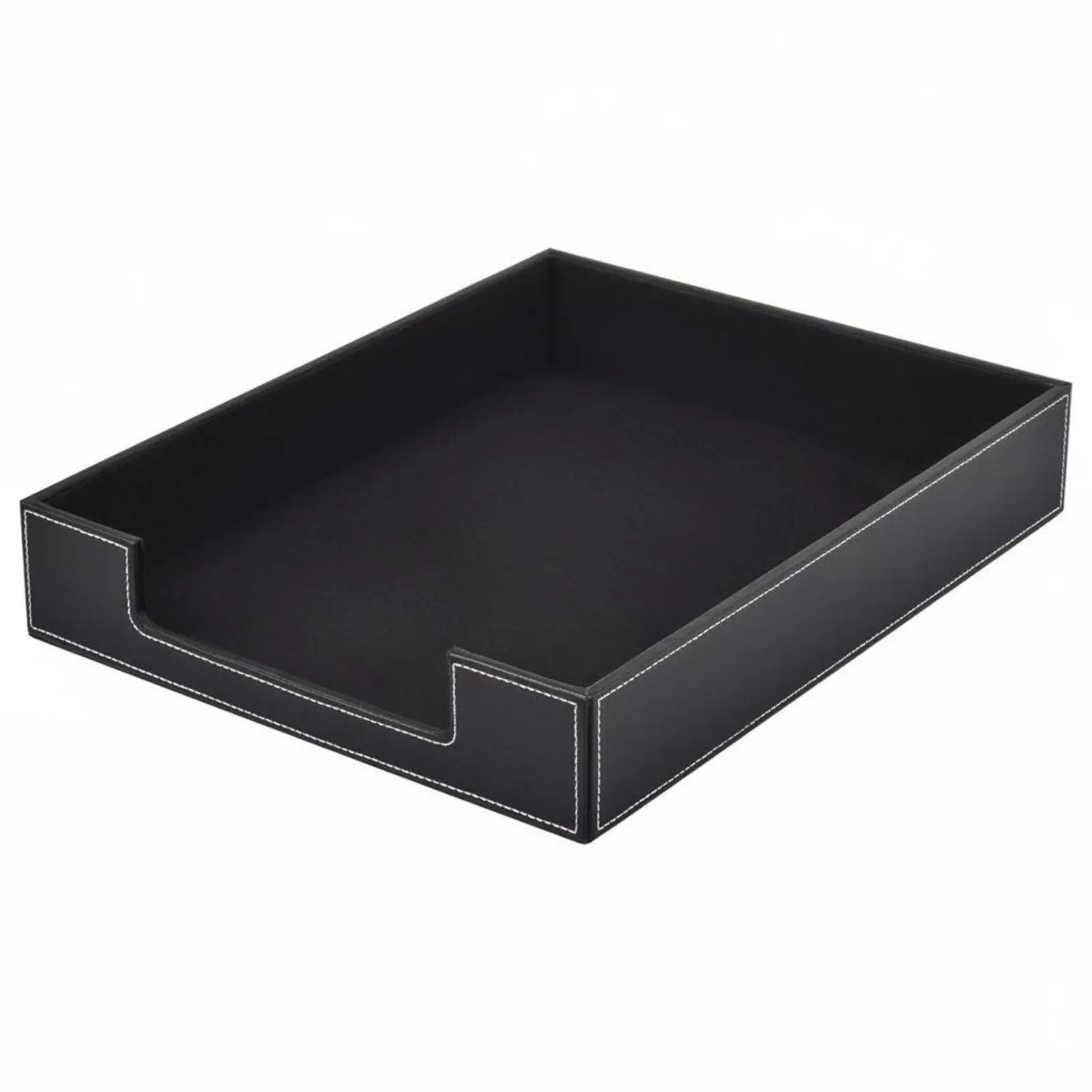 A4 Leather Desk Document Holder Desktop Organizer Paper Storage Office Desk Accessories for Filing and Organization