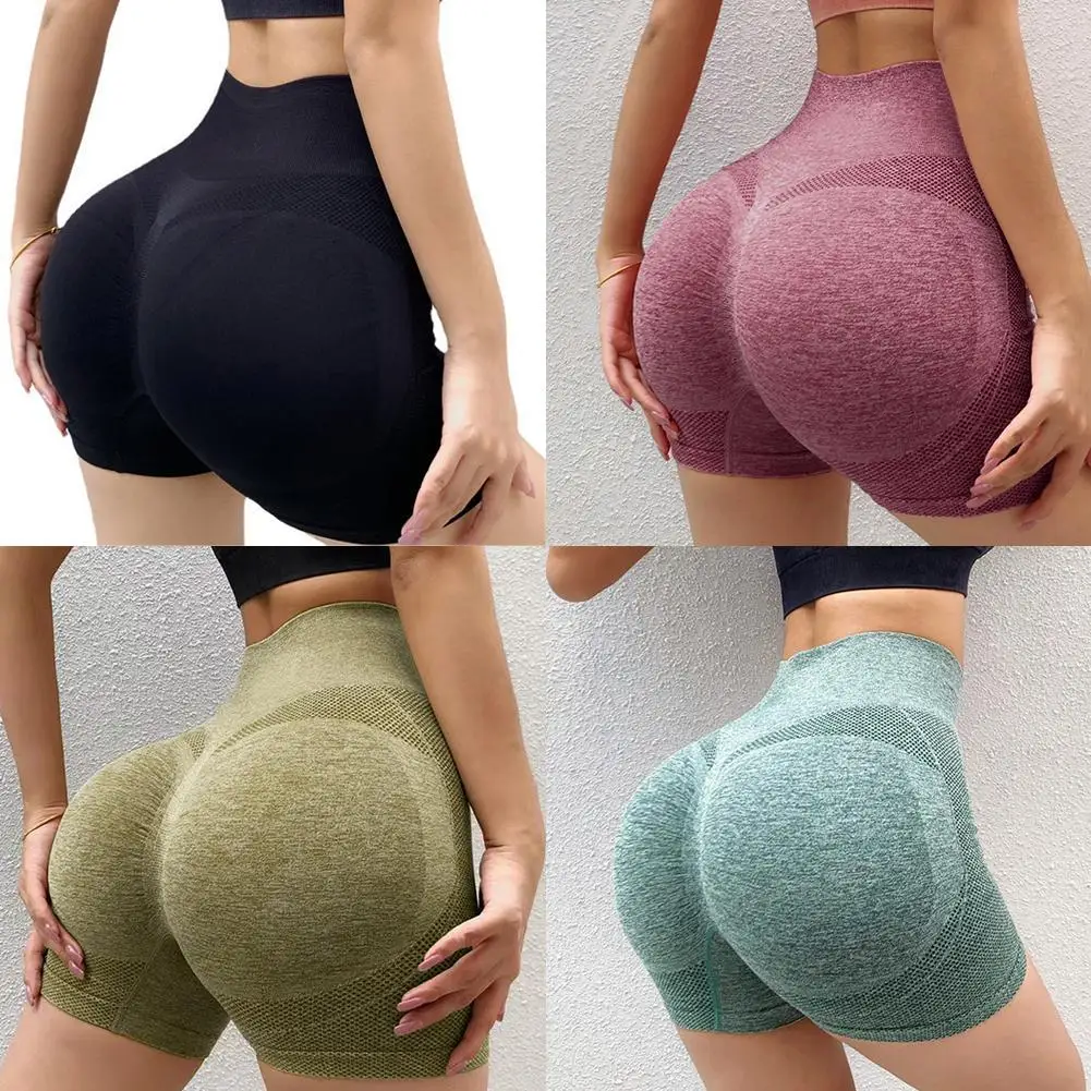 Women Yoga Shorts High Waist Workout Shorts Fitness Yoga Lift Butt Fitness Ladies Yoga Gym Running Short Pants Sportswear