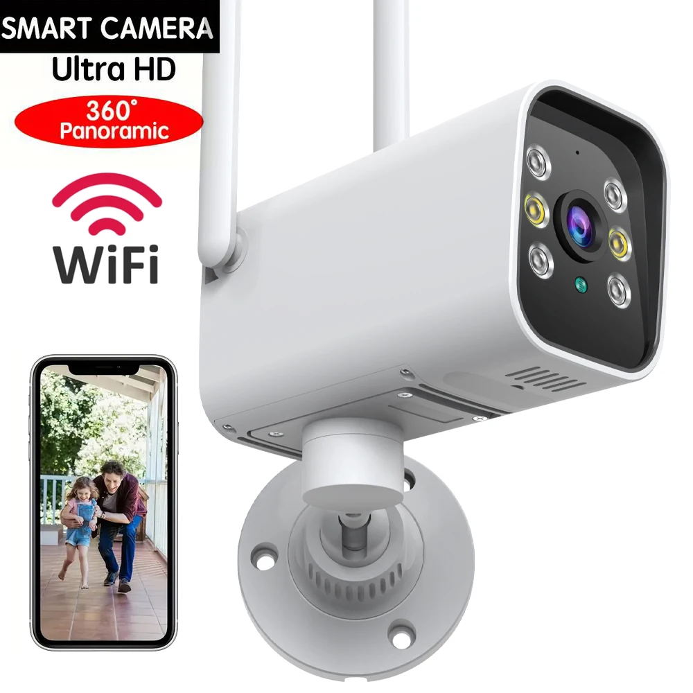 

IP-камера 4K, Wi-Fi, наружное наблюдение, защита безопасности дома, видеонаблюдение, Wi-Fi, камера MP, Wi-Fi, водонепроницаемая камера