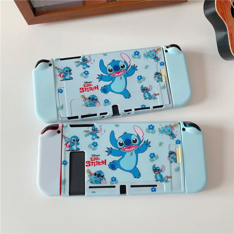 Custodia rigida Disney Stitch Custodia protettiva per stazione dock di ricarica per Nintendo Switch Oled NS Console Protezione in cristallo