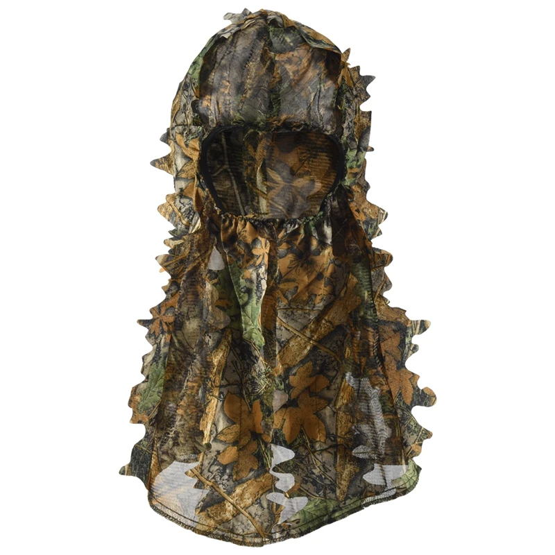 Camouflage Hunting fronding 3D Face Mask Hood Outdoor caccia pesca copricapo Camo Hat