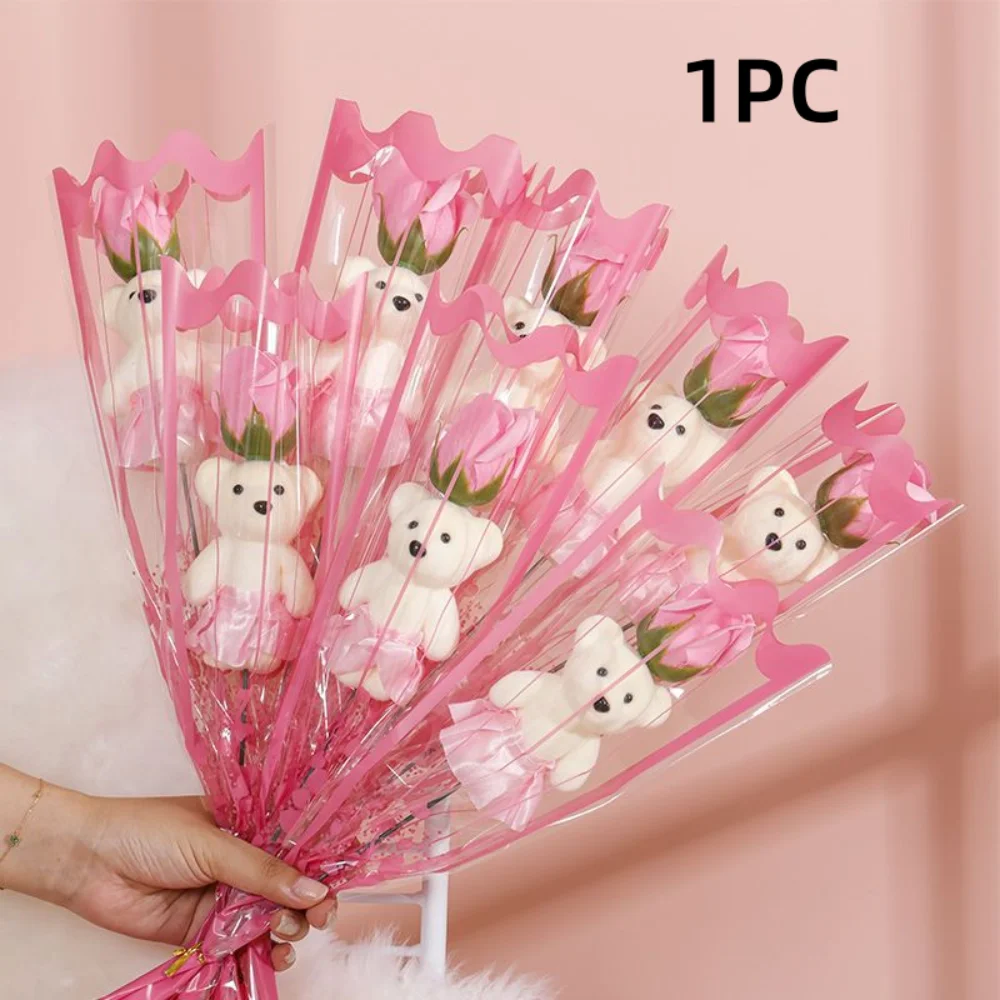 

Gifts Soap Flower Lovely Bear Graduation Bouquet Graduation Gift Bear Bouquet Decoration DIY Cartoon Decoration Bear