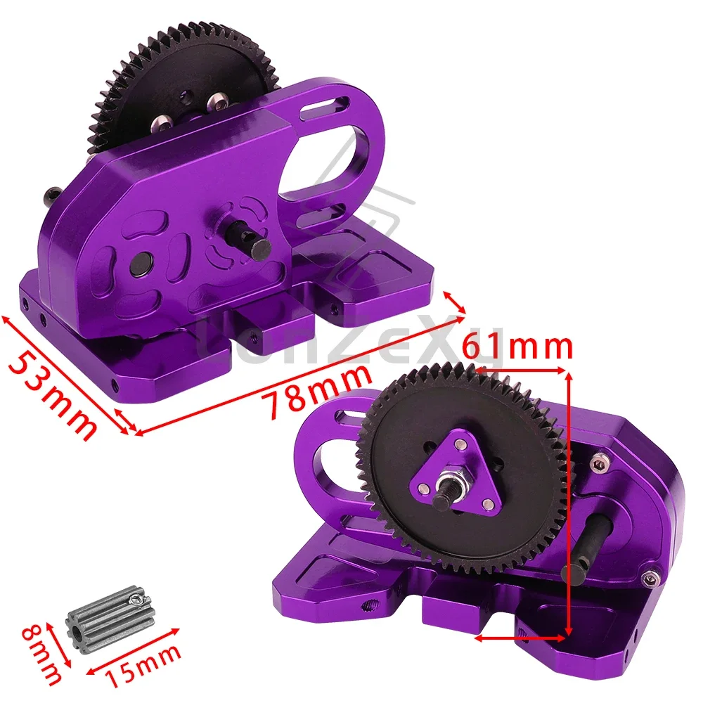 LCG 2. Środkowa skrzynia biegów z płytą podwozia do gąsienic 1/10 RC Axial SCX10 II III Capra TRX4 Upgrade Parts