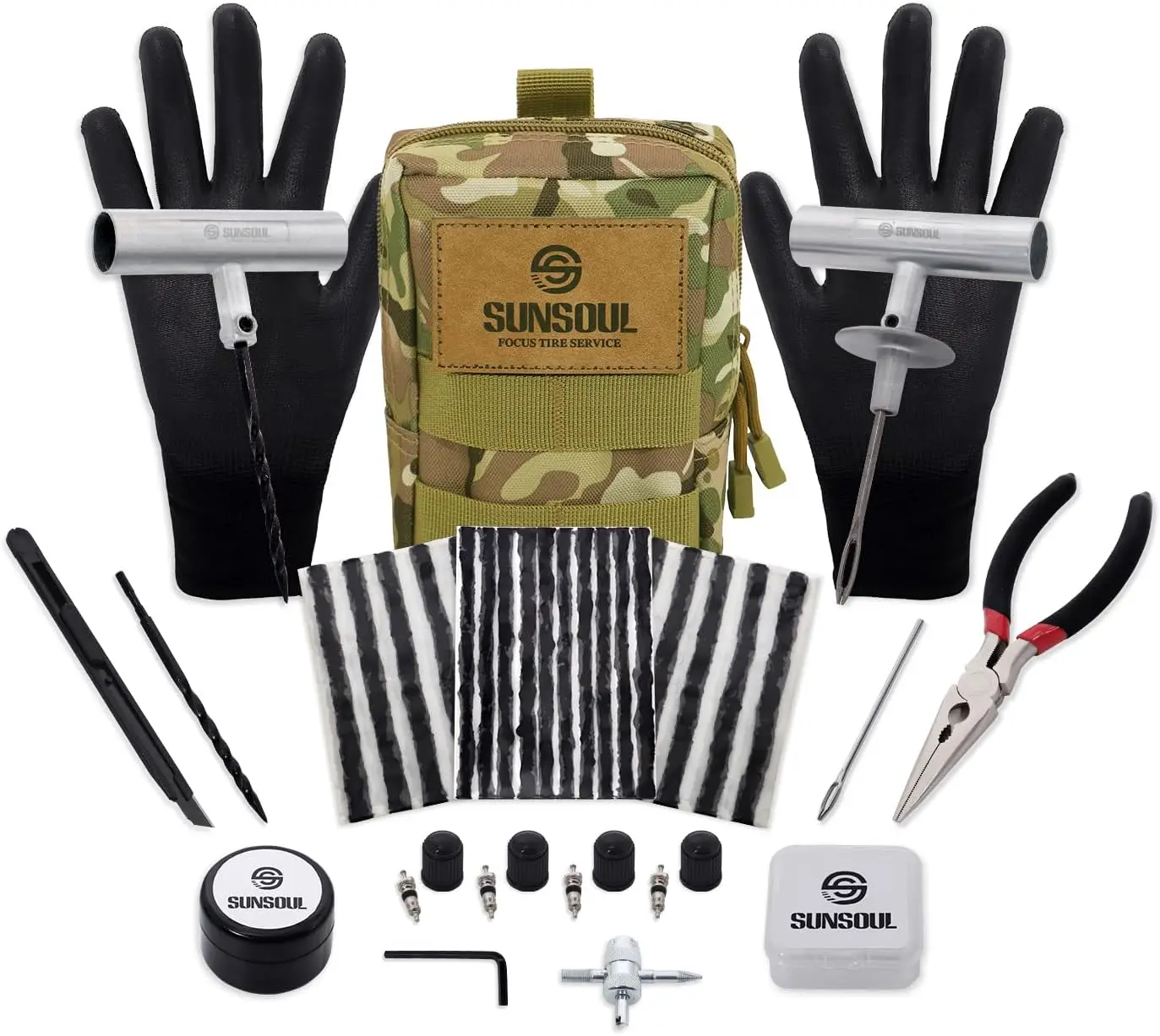 

Heavy Duty Tire Plug Kit, 40Pcs Off-Road Emergency Repair for SUV, Truck, ATV, UTV, Tractor & Motorcycle - Fast Seal with Tool