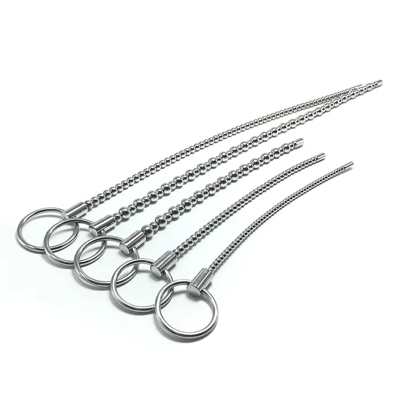 2022 New Stainless Steel Urethral Sound Dilator Male Penis Plug Threaded Urethra Catheter Stimulator Adult Sex Toy For Men Gay