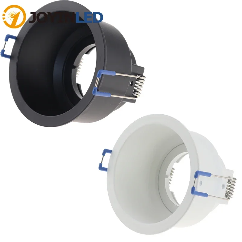 

10pcs/Lot Hot Sale Recessed Aluminum Frame MR16 Base GU10 Socket Spotlight Fitting No Adjustable MR16 GU10 Bulb Trims Fixture