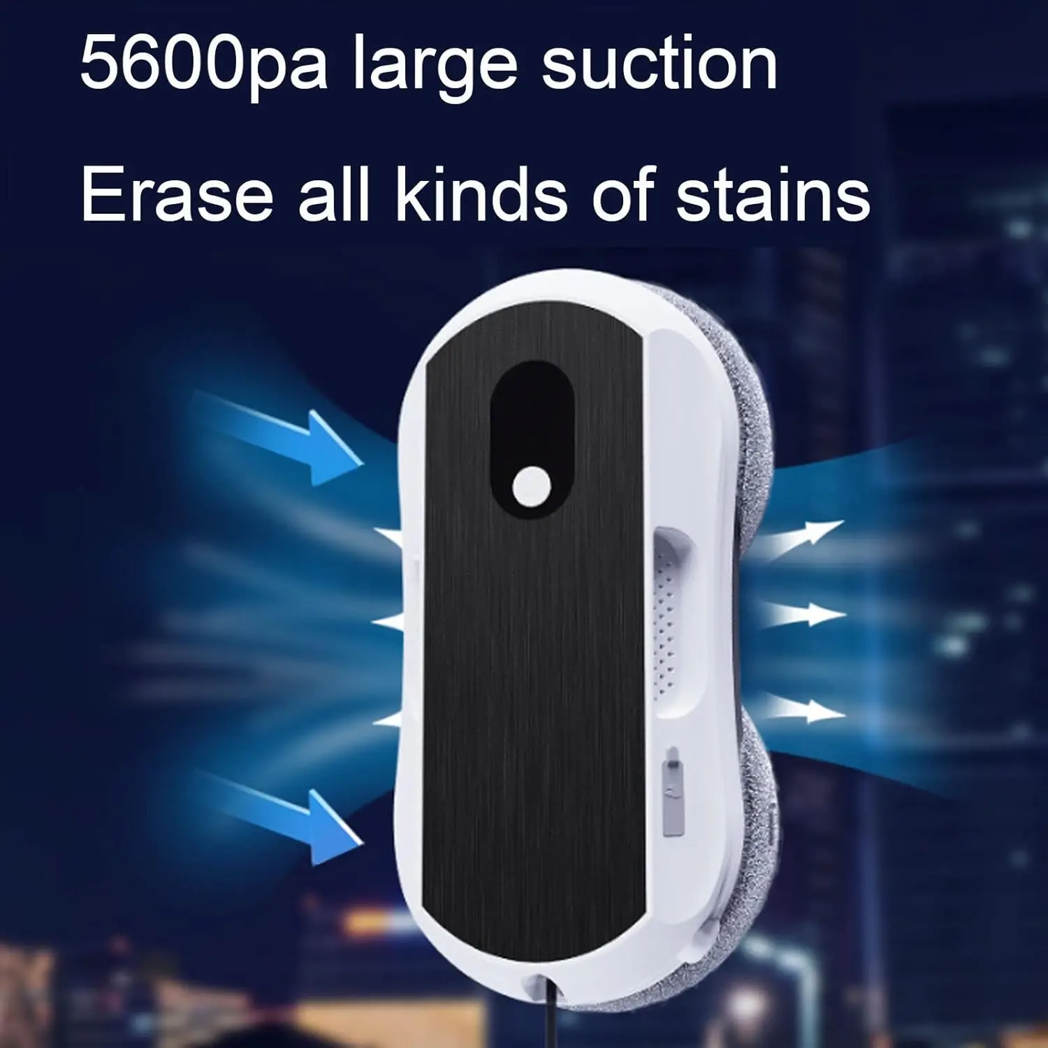 5600pa Remote Control Window Cleaning Machine Intelligent Water Spray 65ml Water Tank Automatic Route Planning