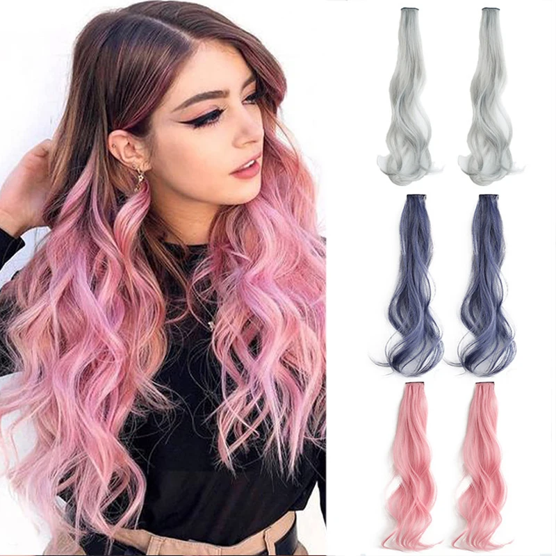 

Цветной накладной парик-шиньон с завитыми волосами для женщин, один цвет, для создания стильного образа