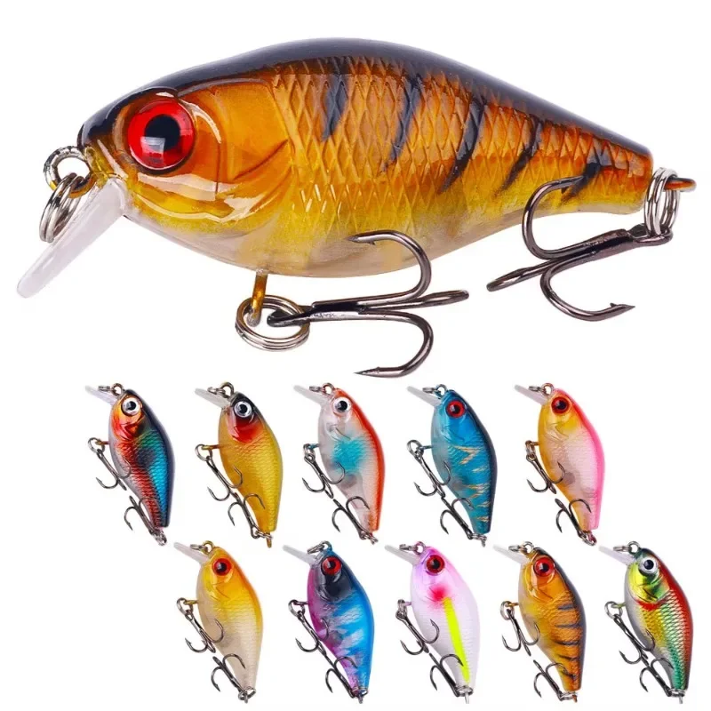 

10 pcs Crankbaits Crank Fishing Lure Floating Wobblers 45mm 4g Spinning for Pike Trout Artificial Hard Bait Tackle