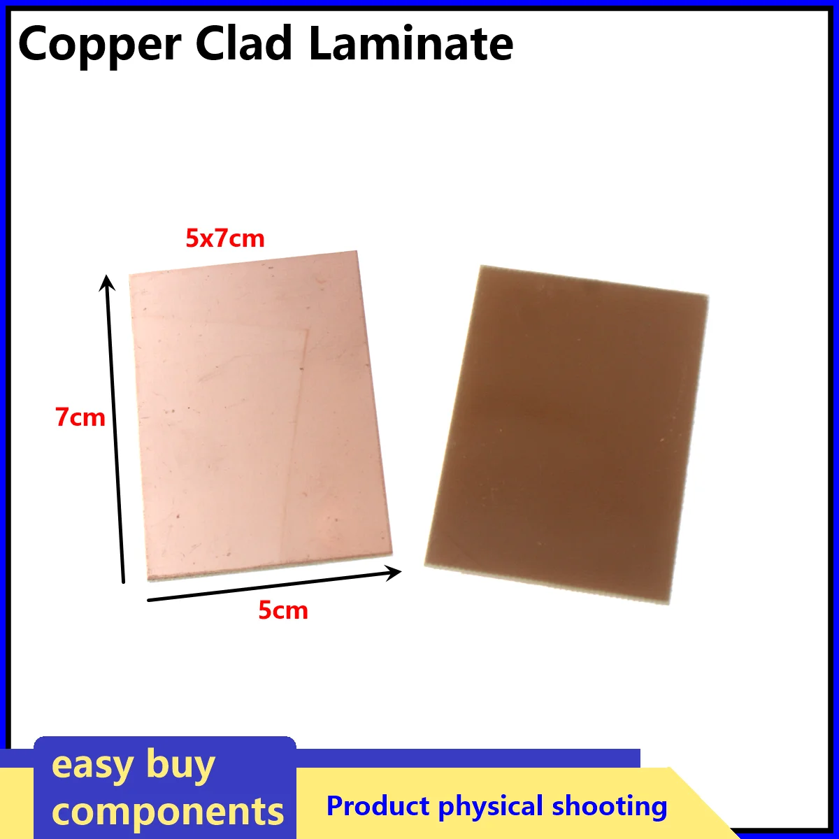 5PCS 5x7 7x9 10x15 12x18 15x20 cm FR4 Copper Clad Laminate Sheet Circuit Double Sided PCB