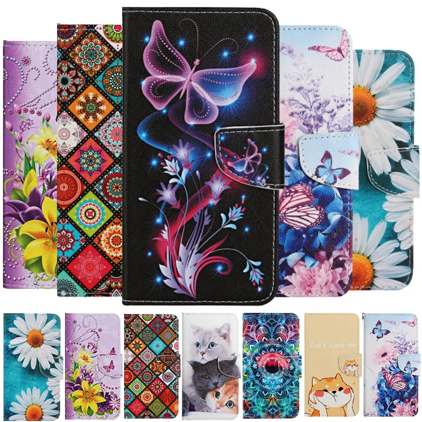 Leather Flip Case For Samsung Galaxy S23 S24 Ultra Plus A05S A15 A25 A35 A55 A53 A54 A73 5G Wallet Painted Book Phone Cover