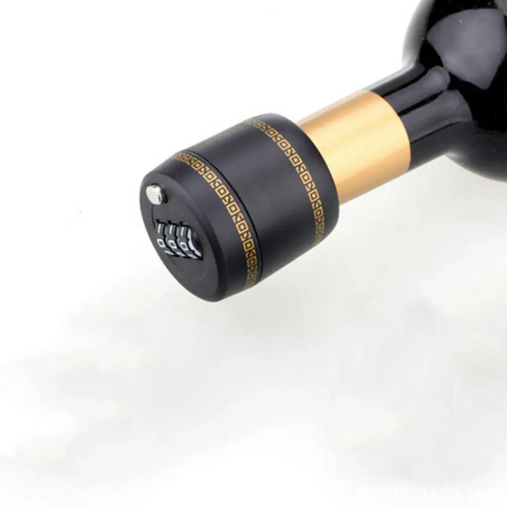 2Pcs Wine Bottle Lock Combination Password Code Lock Safety Protector Secure Wine Whiskey Stopper for Home Party