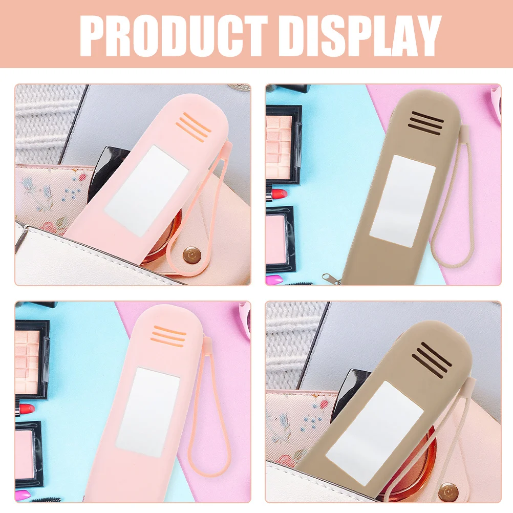 

2Pcs Silicone Makeup Brush Organizer Bag Travel Zipper Design Brush Holder Portable Storage Pouch