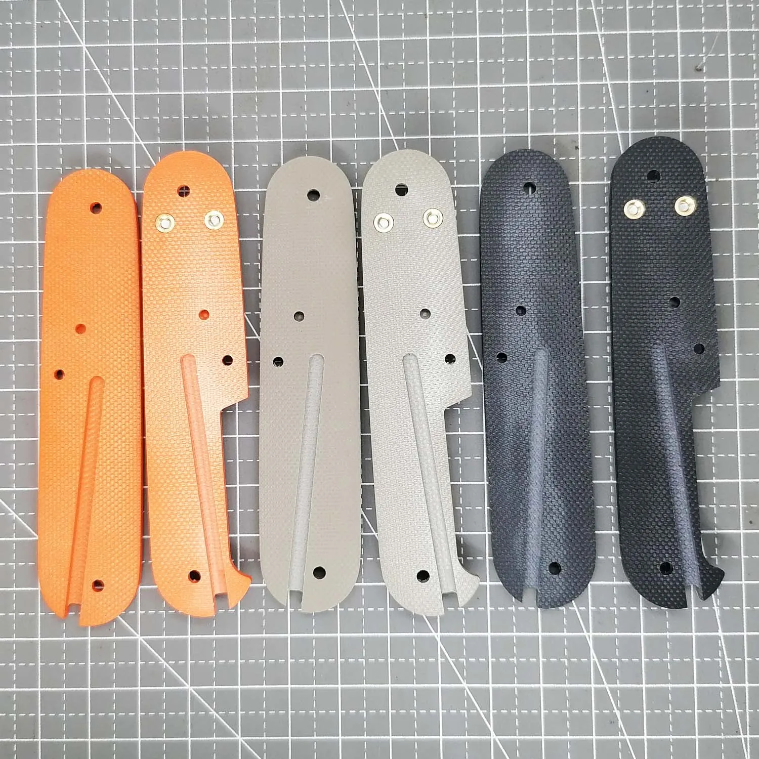 Imagem -02 - Custom Made G10 Modificar Escalas 91 mm Canivete Suíço Victorinox Alça de Modificação para Sak com Clipe de Bolso Par