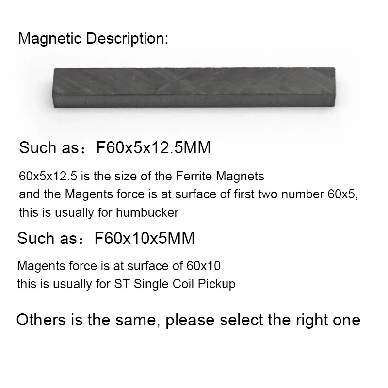 30Pcs Ferrite Magnet of Electric Guitar Pickup Magnet for Humbucker ST Single Coil Pickup Magent Humbucker Magnet Multi Size