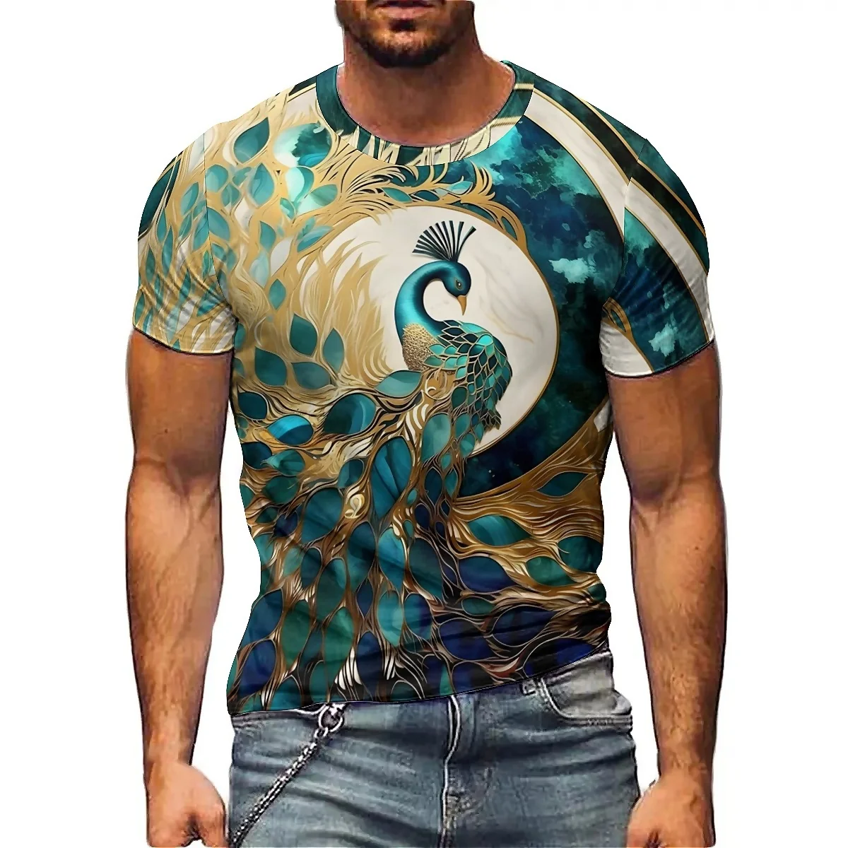 

Men's 3D Printed Short-sleeved Party T-shirts and Tops for Men and Women