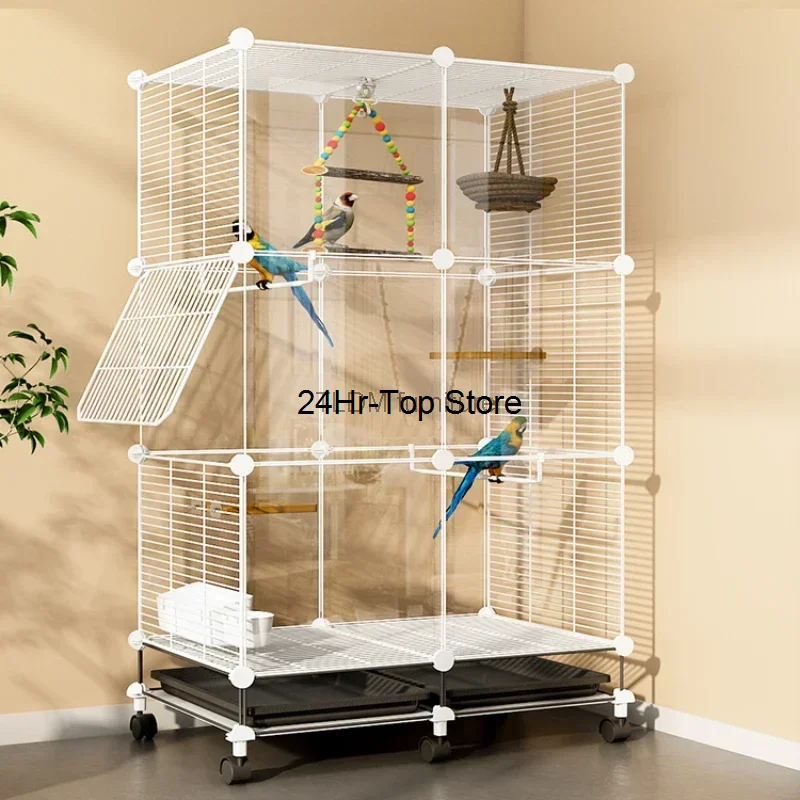 

Special Canary Bird Cages Parrot Budgie Outdoors Portable Large Bird Cages Luxury Park Breeding Gaiolas Birds Supplies WZ50BC