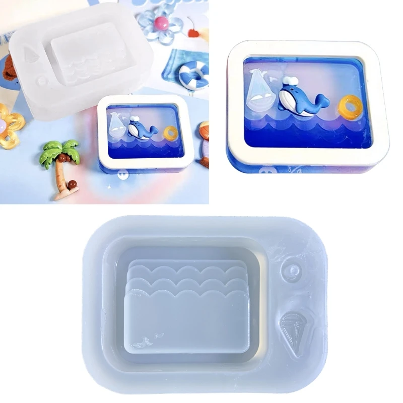 Silicone Quicksand Shaker Mold Love-heart Wing Tombstone Epoxy DIY Resin Art Molds Jewelry Pendant Resin Craft Casting Tool